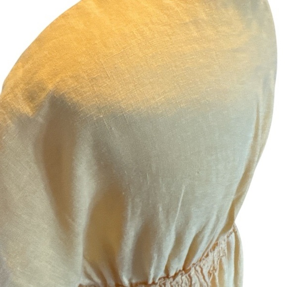 Magari Italy Yellow Linen Midi Dress Sz XL Summer Casual Lightweight - Picture 5 of 8